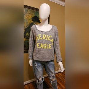 Gray American Eagle Sweatshirt Sz Large